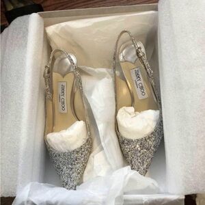 Jimmy Choo Glitter Slingback Heels